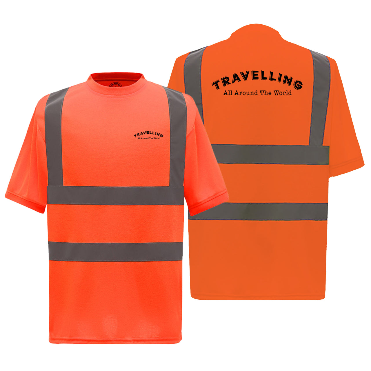 Travelling All Around The World Designed Reflective T-Shirts