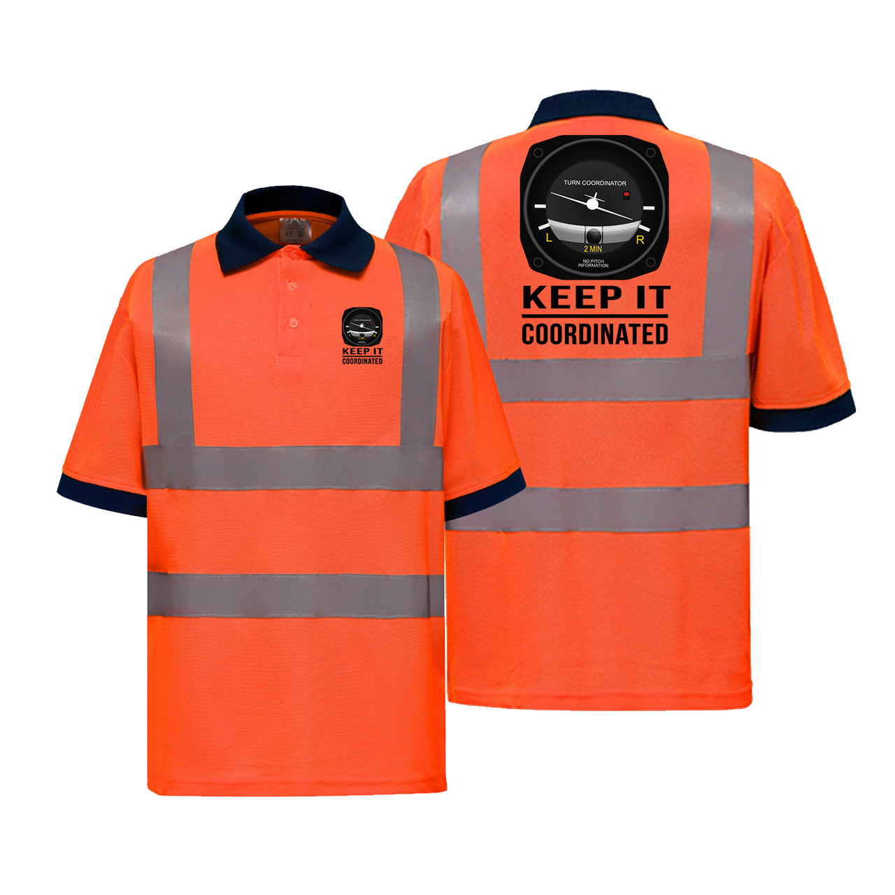 Keep It Coordinated Designed Reflective Polo T-Shirts