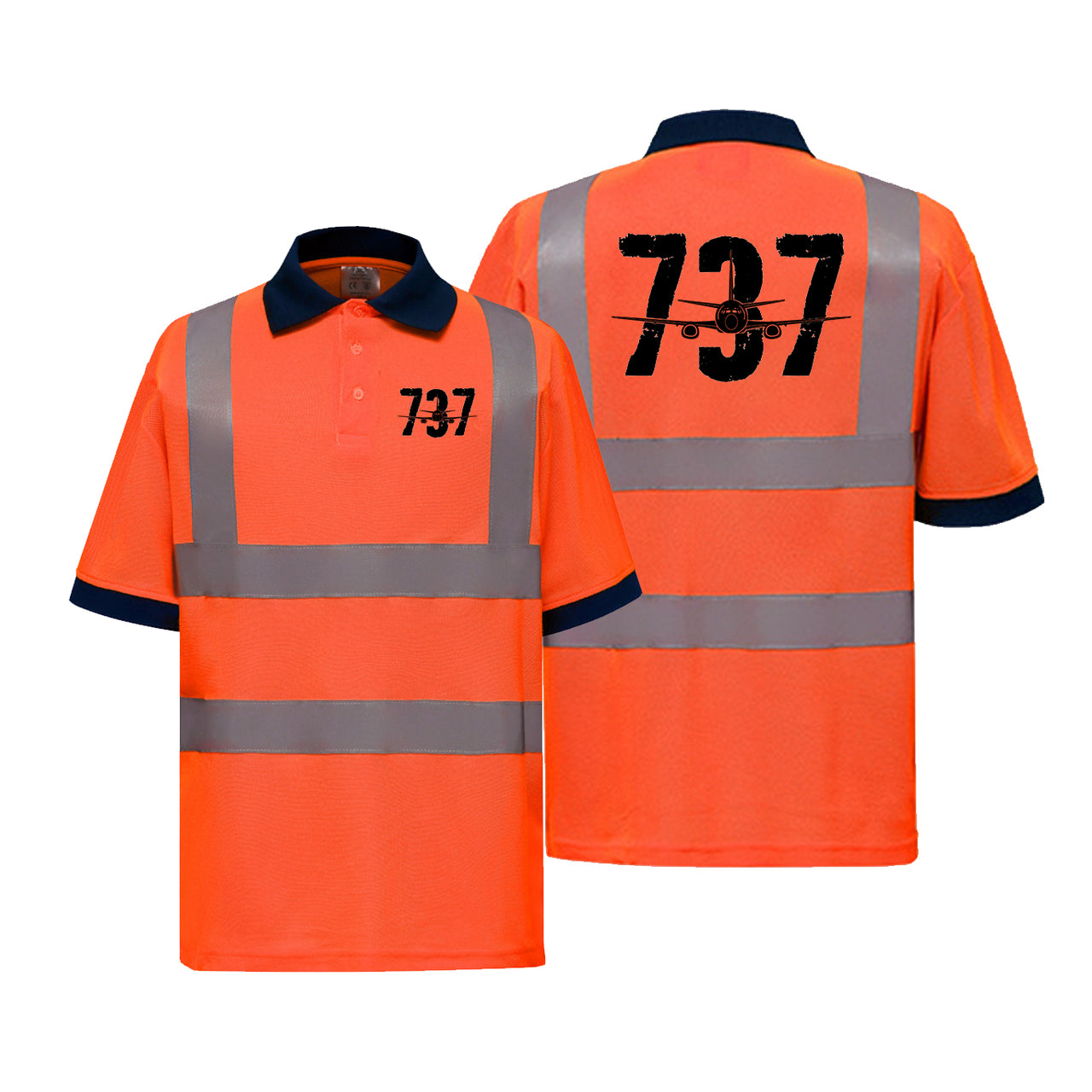 Boeing 737 Designed Designed Reflective Polo T-Shirts