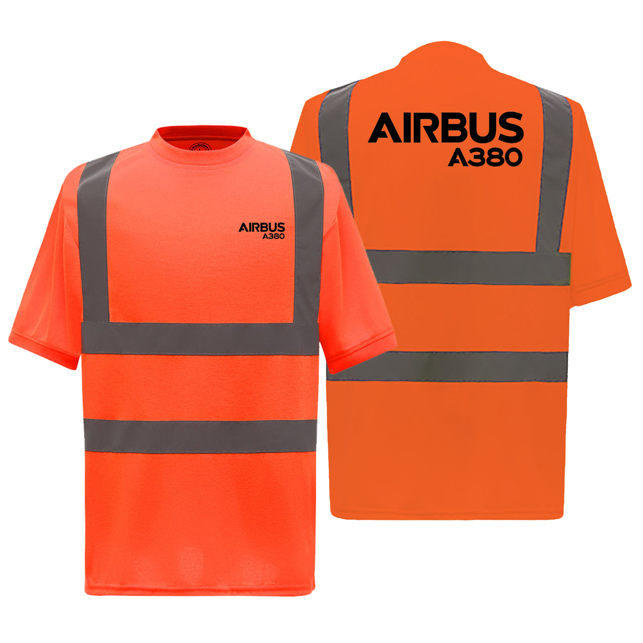 Airbus A380 & Text Designed Reflective T-Shirts