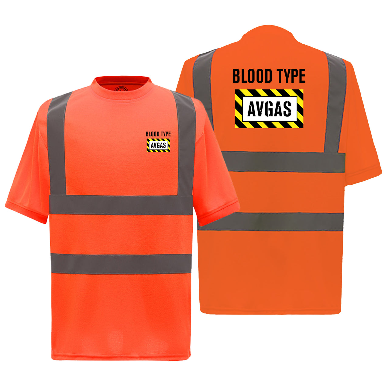 Blood Type AVGAS Designed Reflective T-Shirts