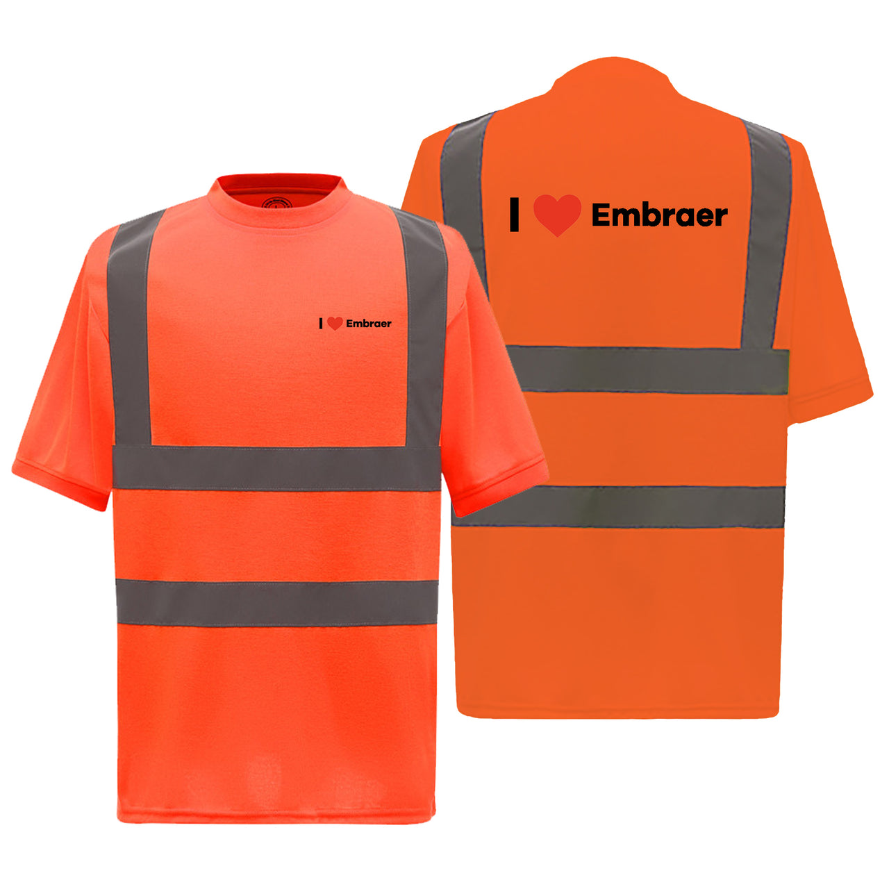 I Love Embraer Designed Reflective T-Shirts