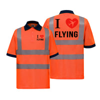 Thumbnail for I Love Flying Designed Reflective Polo T-Shirts