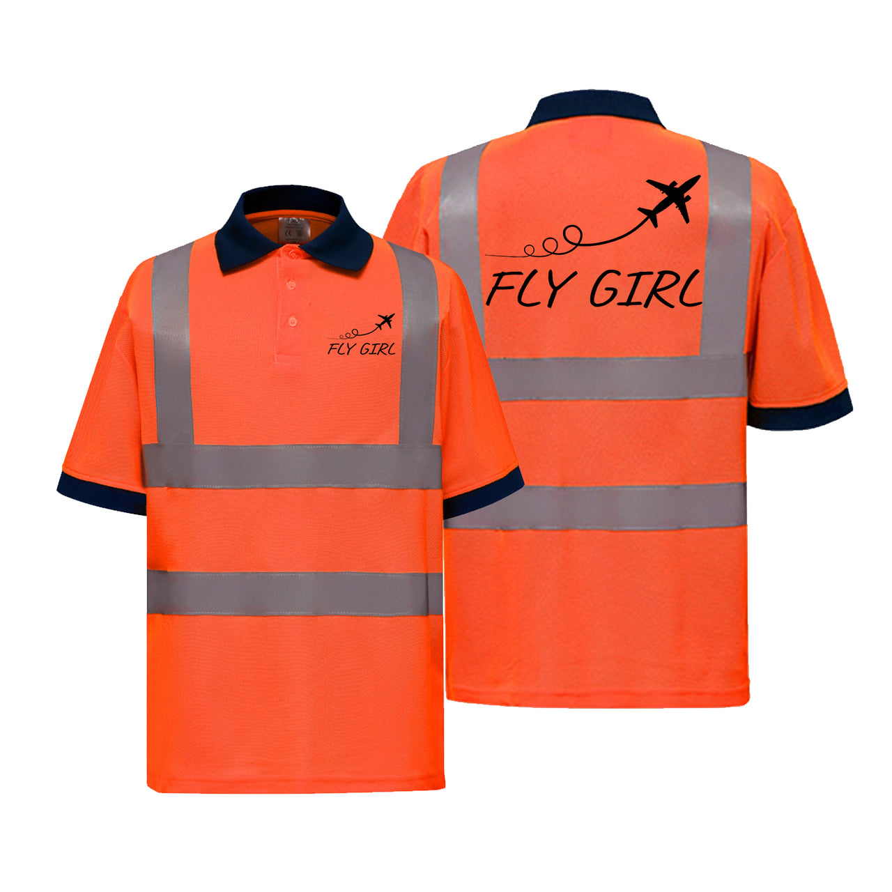 Just Fly It & Fly Girl Designed Reflective Polo T-Shirts