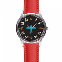 Thumbnail for Airplane Instruments (Heading) 2 Designed Fashion Leather Strap Watches