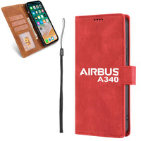 Thumbnail for Airbus A340 & Text Designed Leather Samsung S & Note Cases