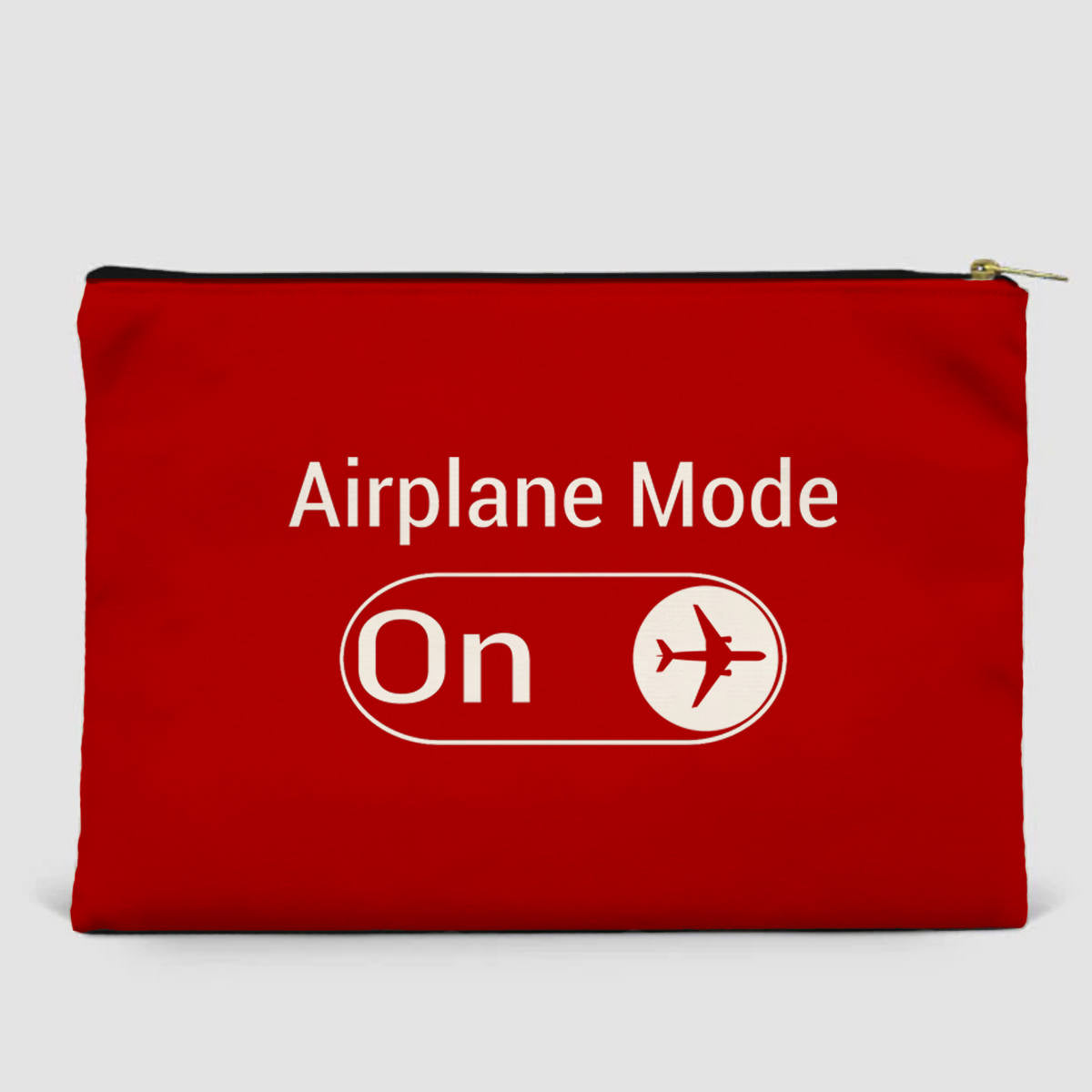 Airplane Mode On Designed Zipper Pouch