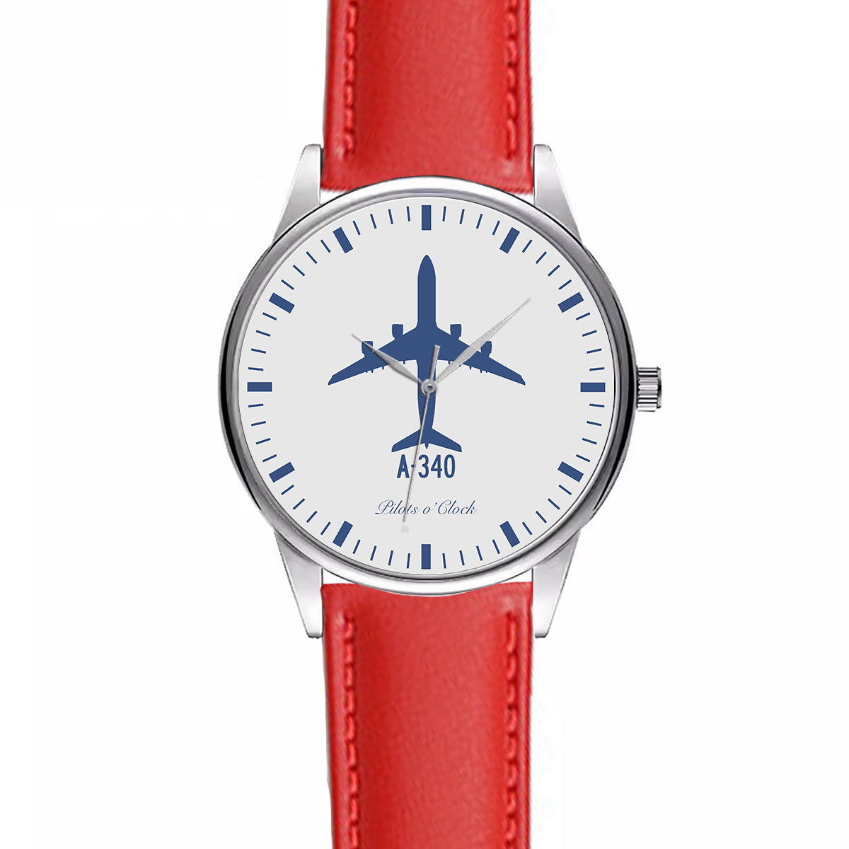 Airbus A340 Designed Fashion Leather Strap Watches