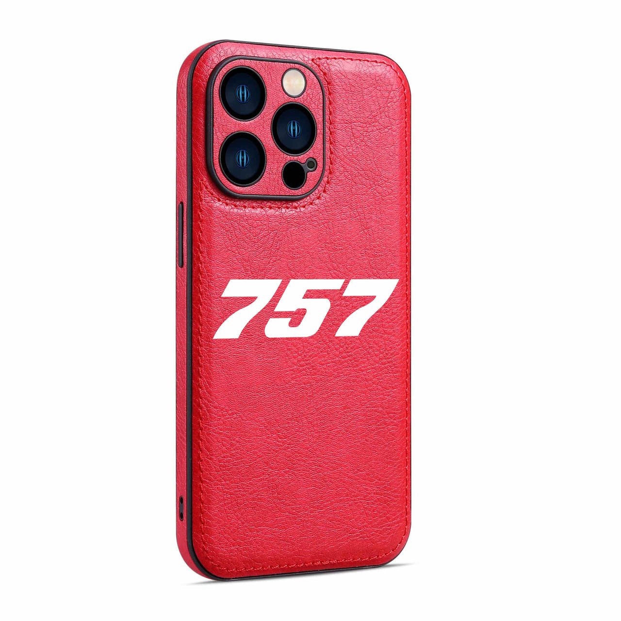 757 Flat Text Designed Leather iPhone Cases