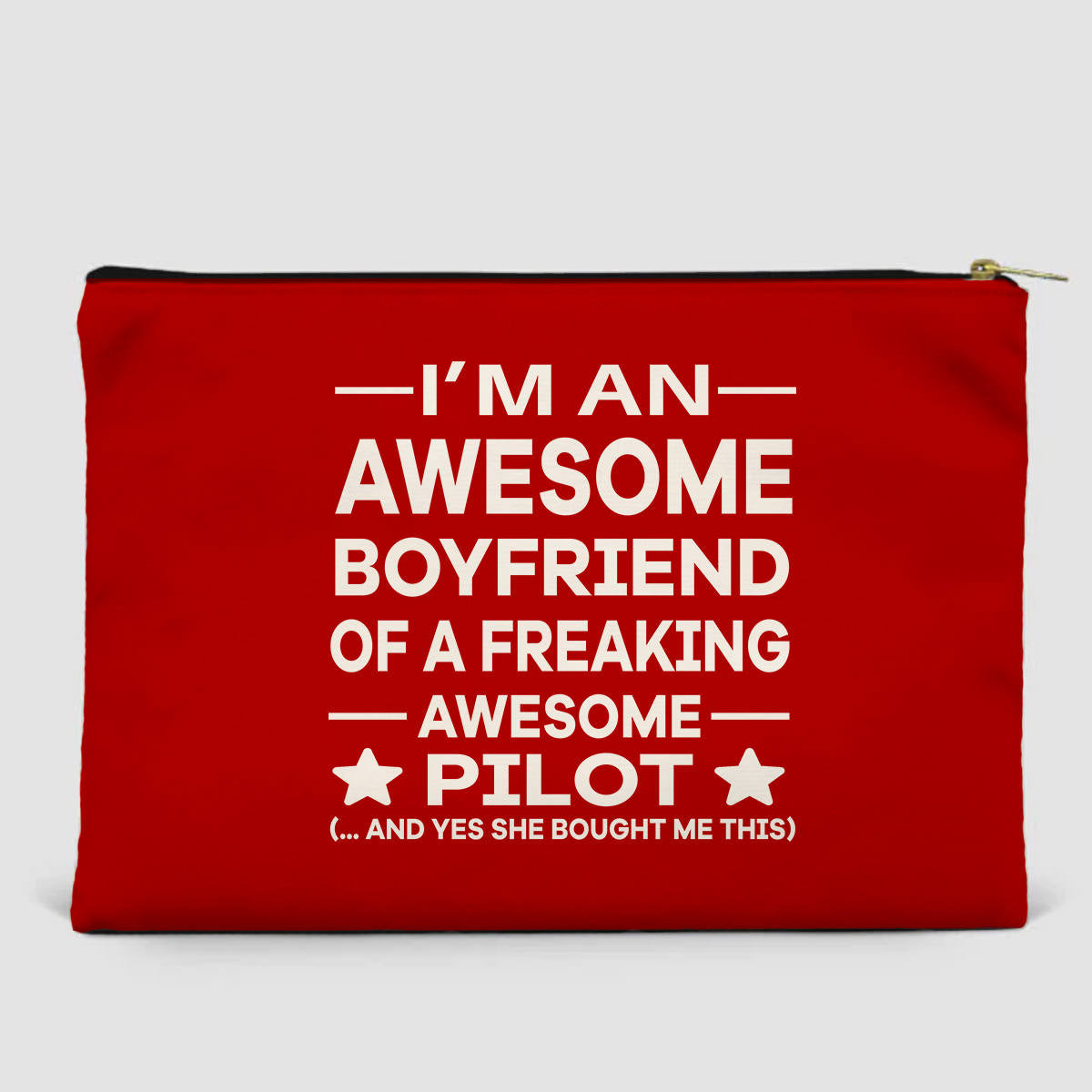 I am an Awesome Boyfriend Designed Zipper Pouch