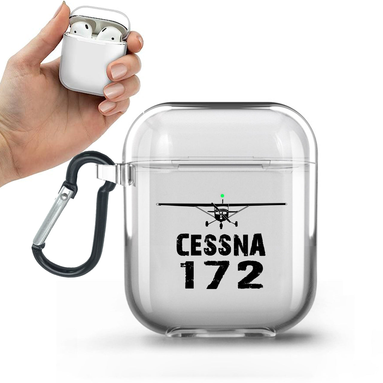 Cessna 172 & Plane Designed Transparent Earphone AirPods Cases