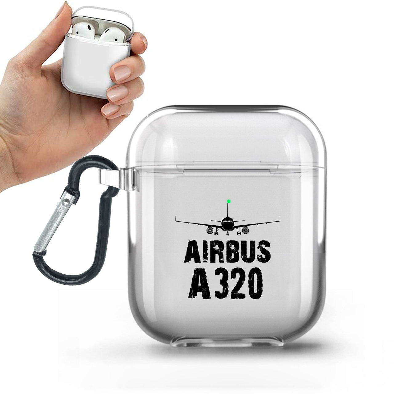 Airbus A320 & Plane Designed Transparent Earphone AirPods Cases