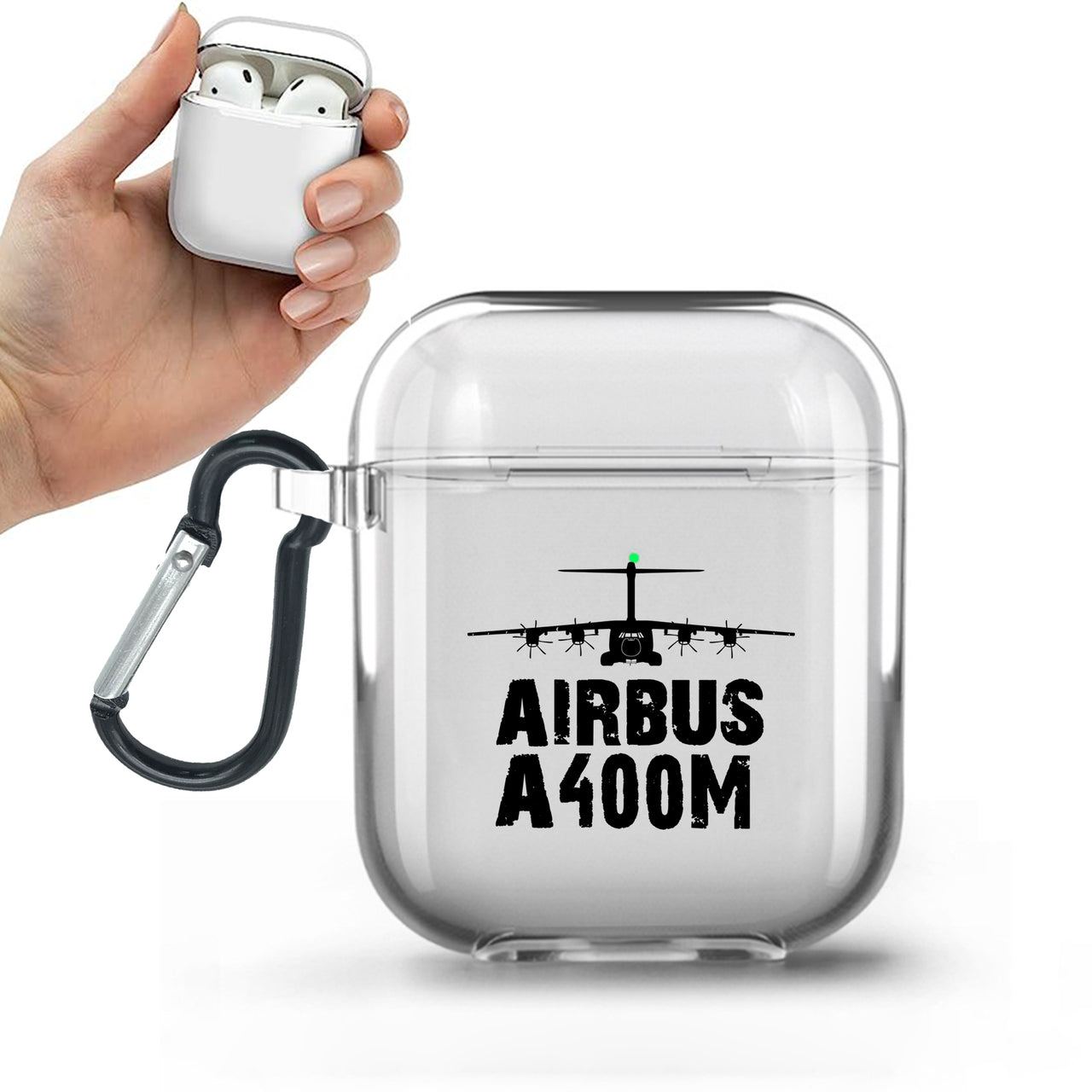 Airbus A400M & Plane Designed Transparent Earphone AirPods Cases