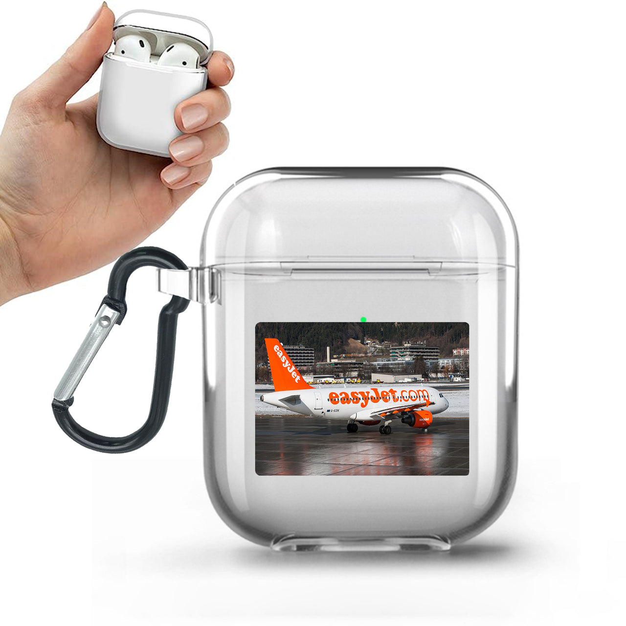 Easyjet's A320 Designed Transparent Earphone AirPods Cases