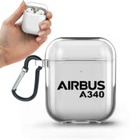 Thumbnail for Airbus A340 & Text Designed Transparent Earphone AirPods Cases