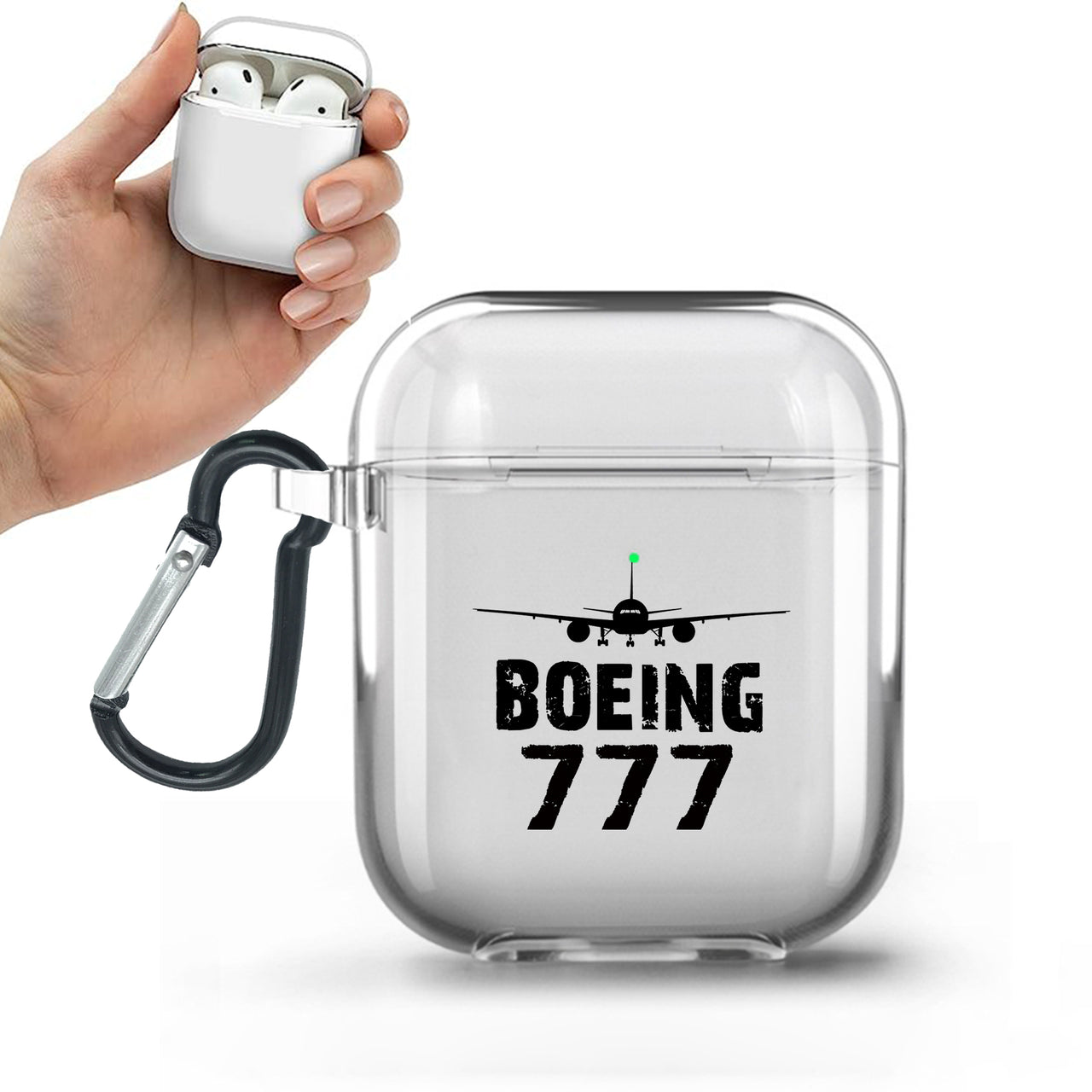 Boeing 777 & Plane Designed Transparent Earphone AirPods Cases