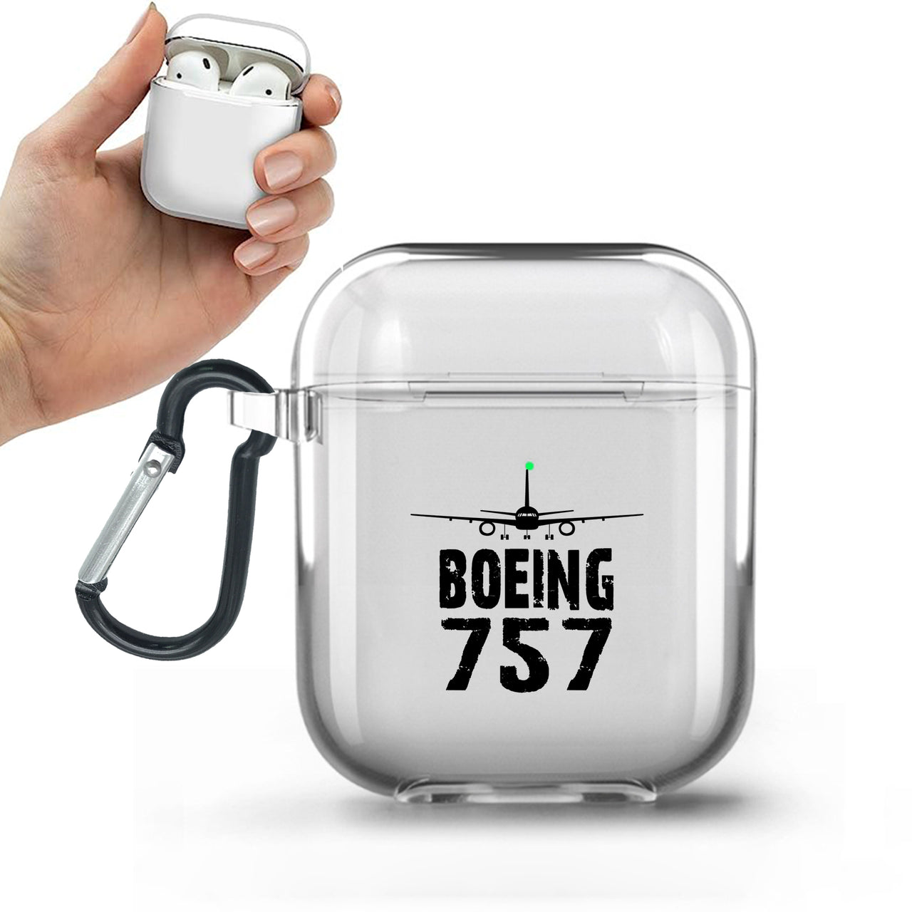 Boeing 757 & Plane Designed Transparent Earphone AirPods Cases