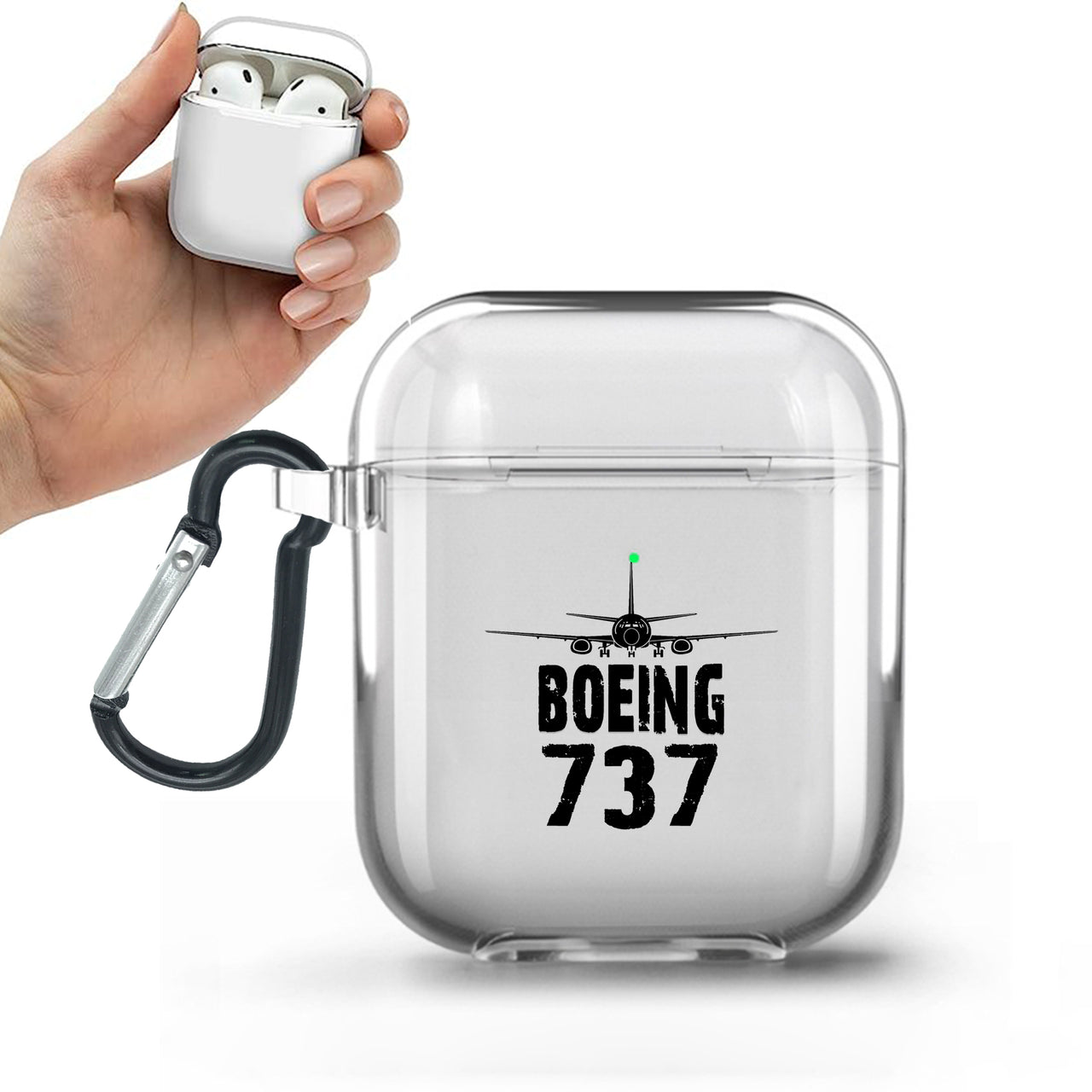 Boeing 737 & Plane Designed Transparent Earphone AirPods Cases