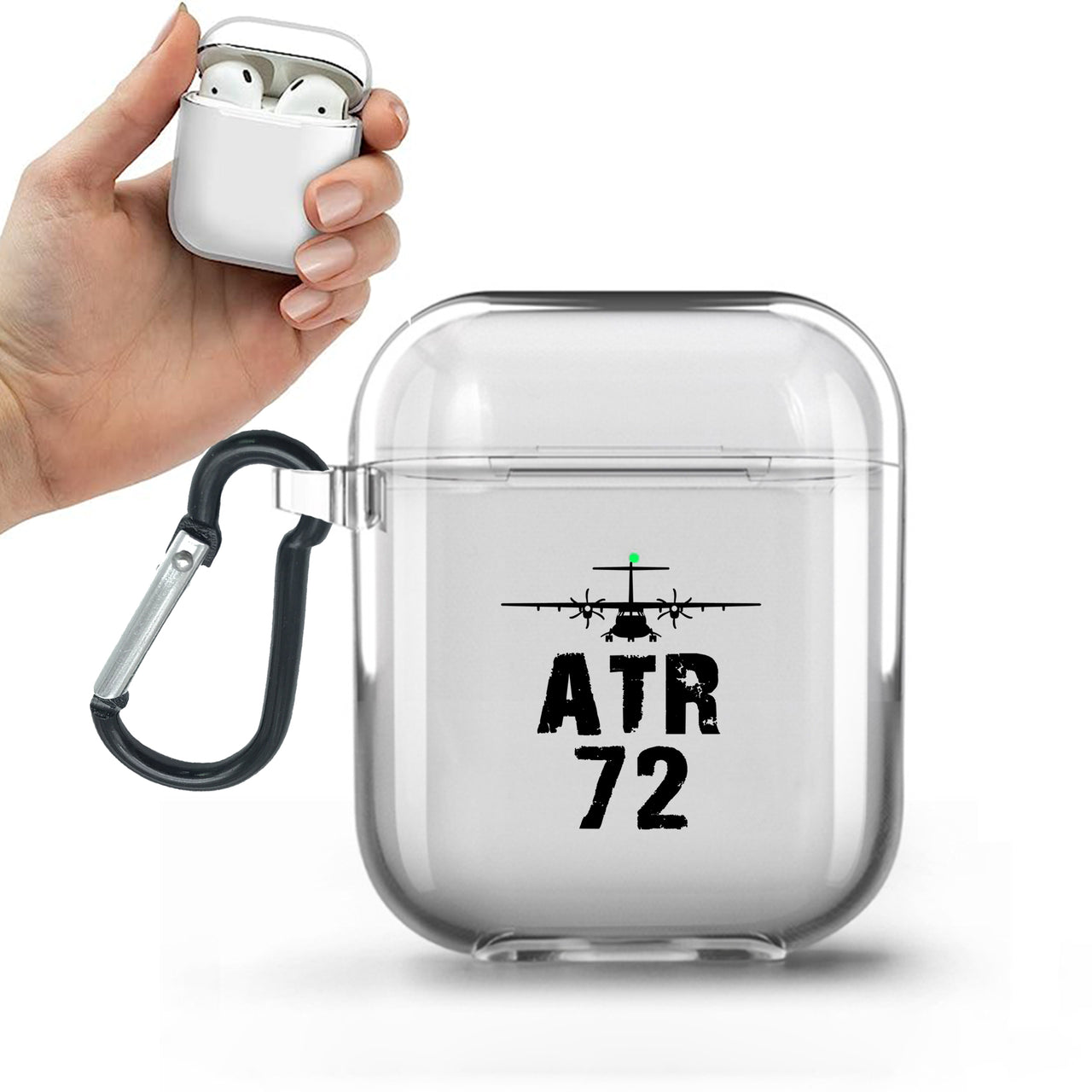 ATR-72 & Plane Designed Transparent Earphone AirPods Cases