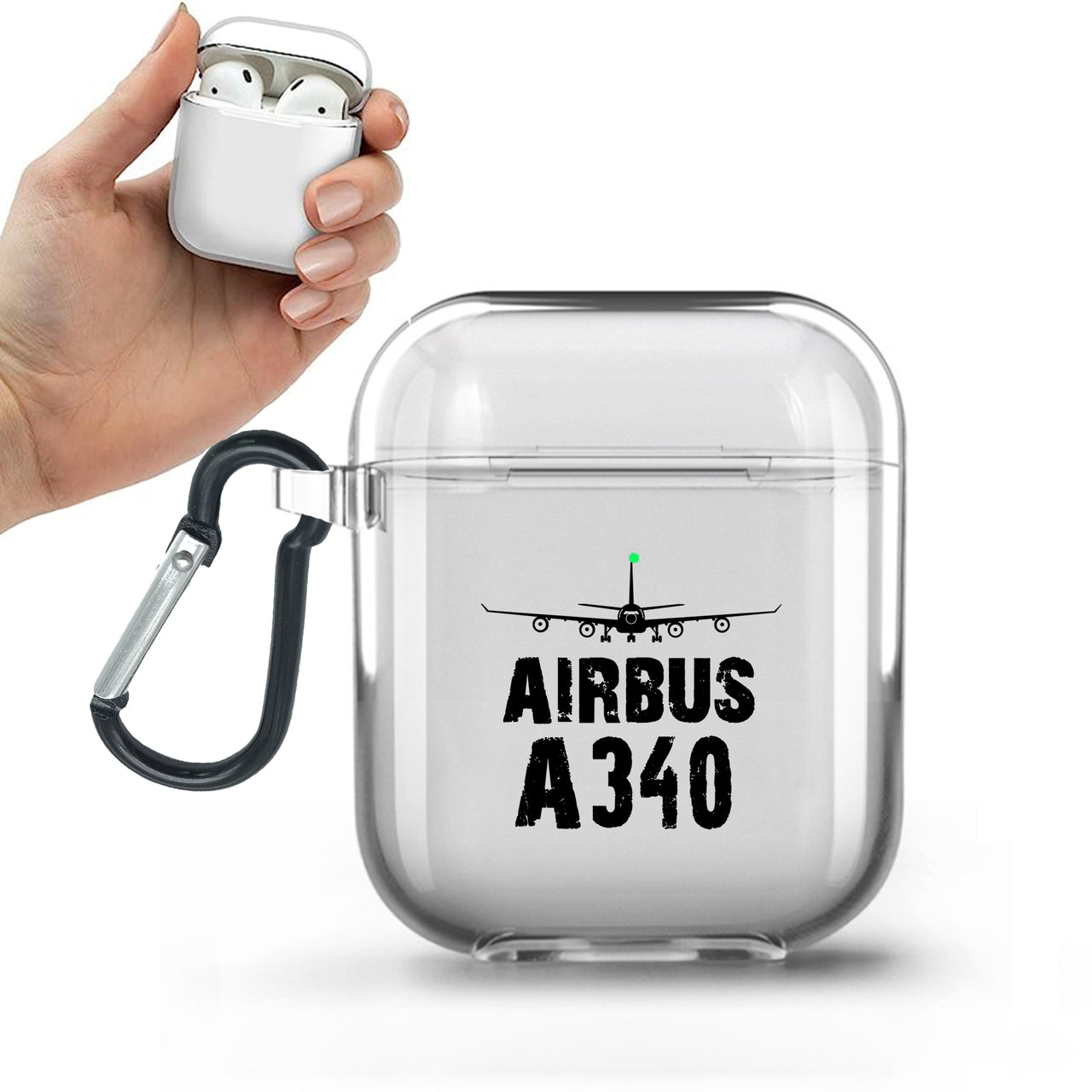 Airbus A340 & Plane Designed Transparent Earphone AirPods Cases