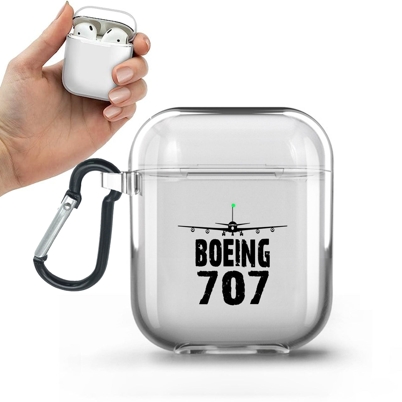 Boeing 707 & Plane Designed Transparent Earphone AirPods Cases