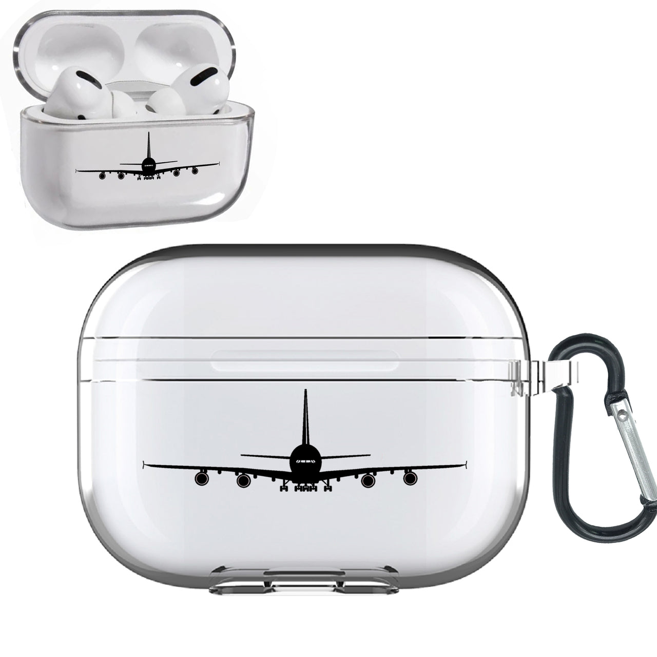 Airbus A380 Silhouette Designed Transparent Earphone AirPods "Pro" Cases