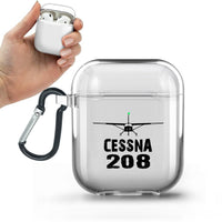 Thumbnail for Cessna 208 & Plane Designed Transparent Earphone AirPods Cases