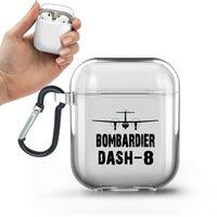 Thumbnail for Bombardier Dash-8 & Plane Designed Transparent Earphone AirPods Cases