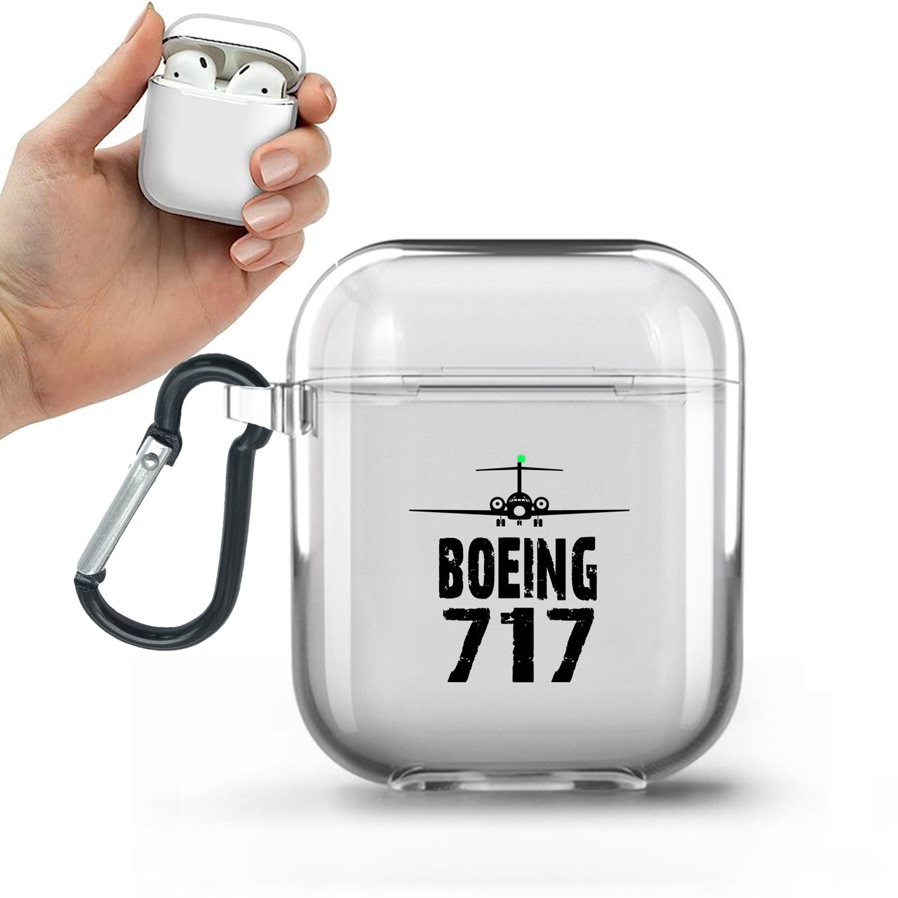 Boeing 717 & Plane Designed Transparent Earphone AirPods Cases