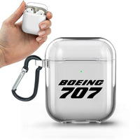 Thumbnail for Boeing 707 & Text Designed Transparent Earphone AirPods Cases