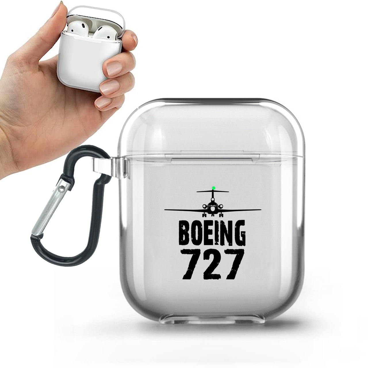 Boeing 727 & Plane Designed Transparent Earphone AirPods Cases