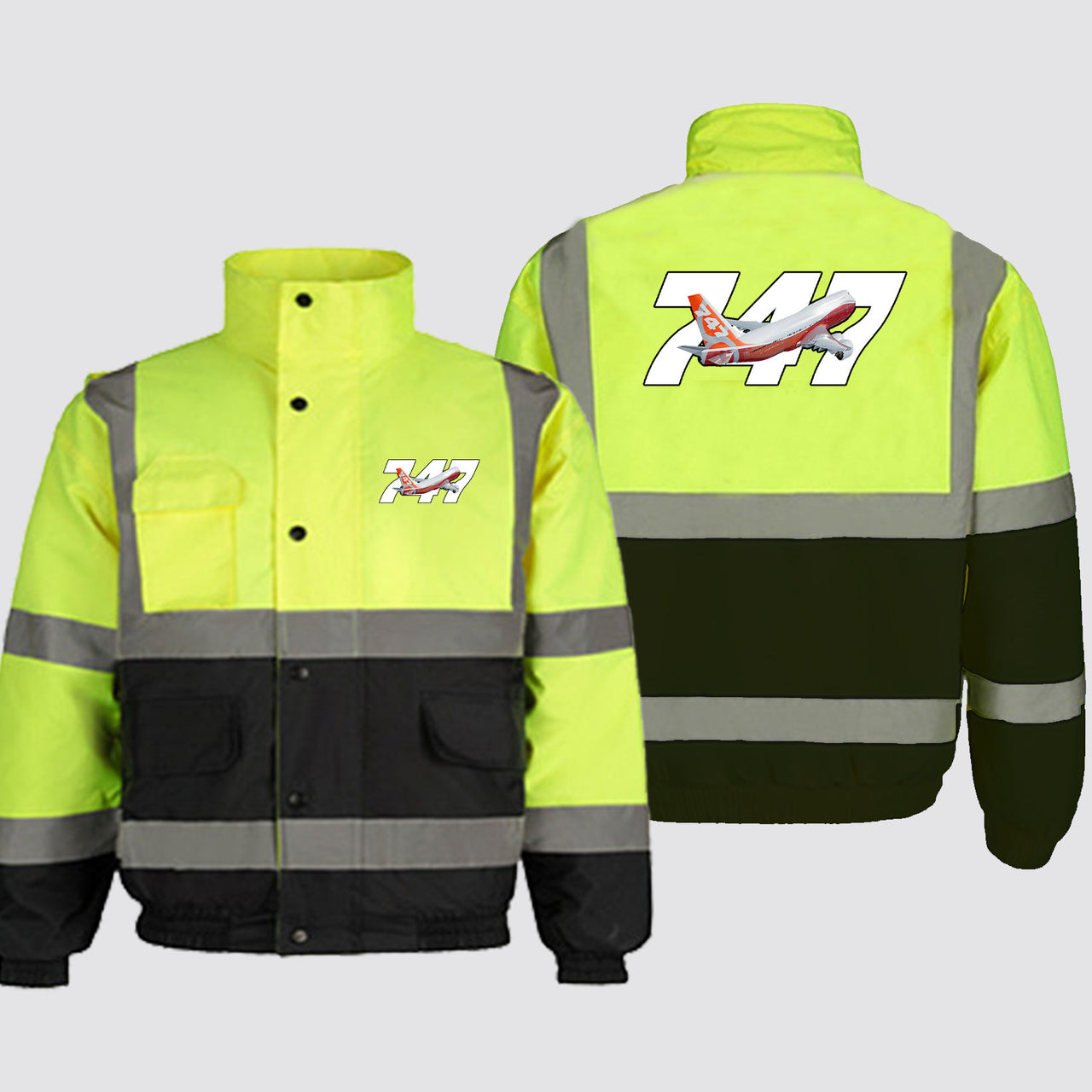 Super Boeing 747 Intercontinental Designed Reflective Winter Jackets