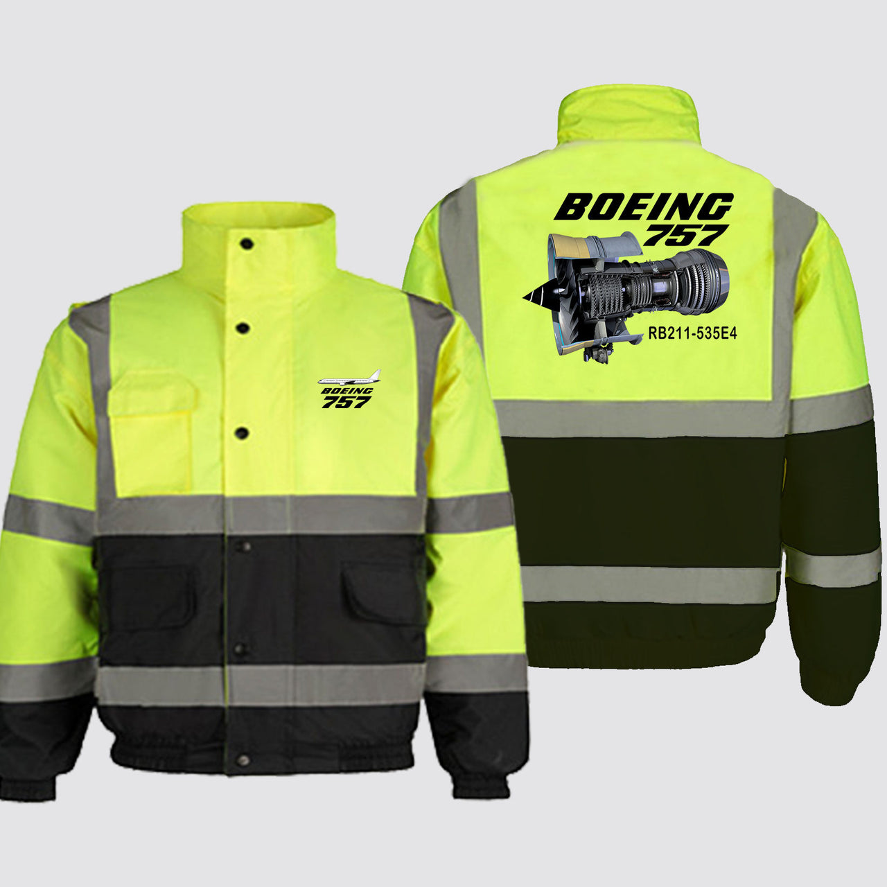 Boeing 757 & Rolls Royce Engine (RB211) Designed Reflective Winter Jackets