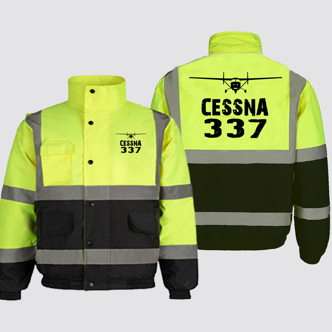 Cessna 337 & Plane Designed Reflective Winter Jackets