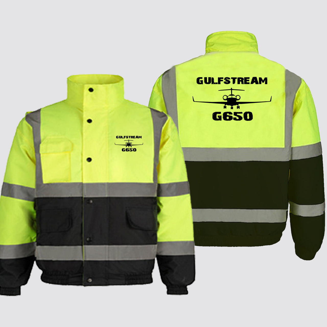 Gulfstream G650 & Plane Designed Reflective Winter Jackets