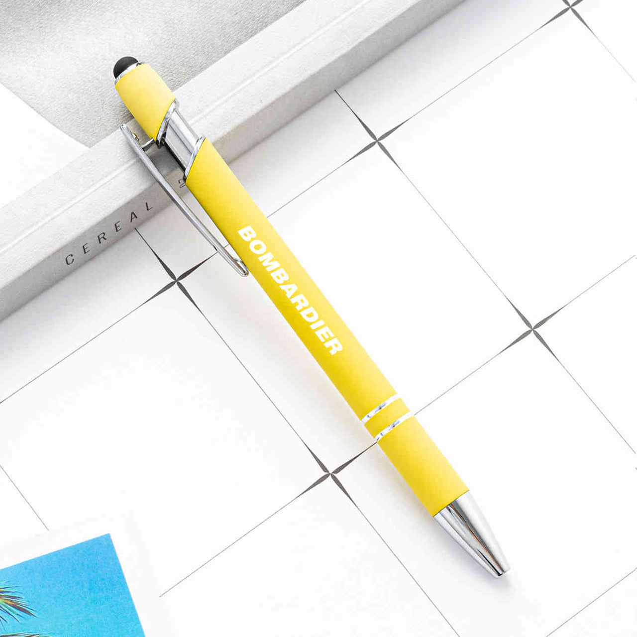 Bombardier & Text Designed Ballpens Capacitive Screen Touch Pens