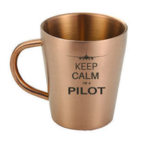 Thumbnail for Pilot (777 Silhouette) Designed Stainless Steel Coffee Mugs