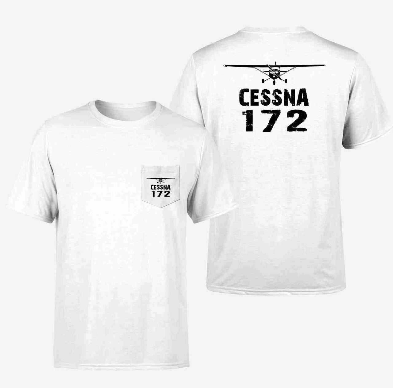 Cessna 172 & Plane Designed Pocket T-Shirts