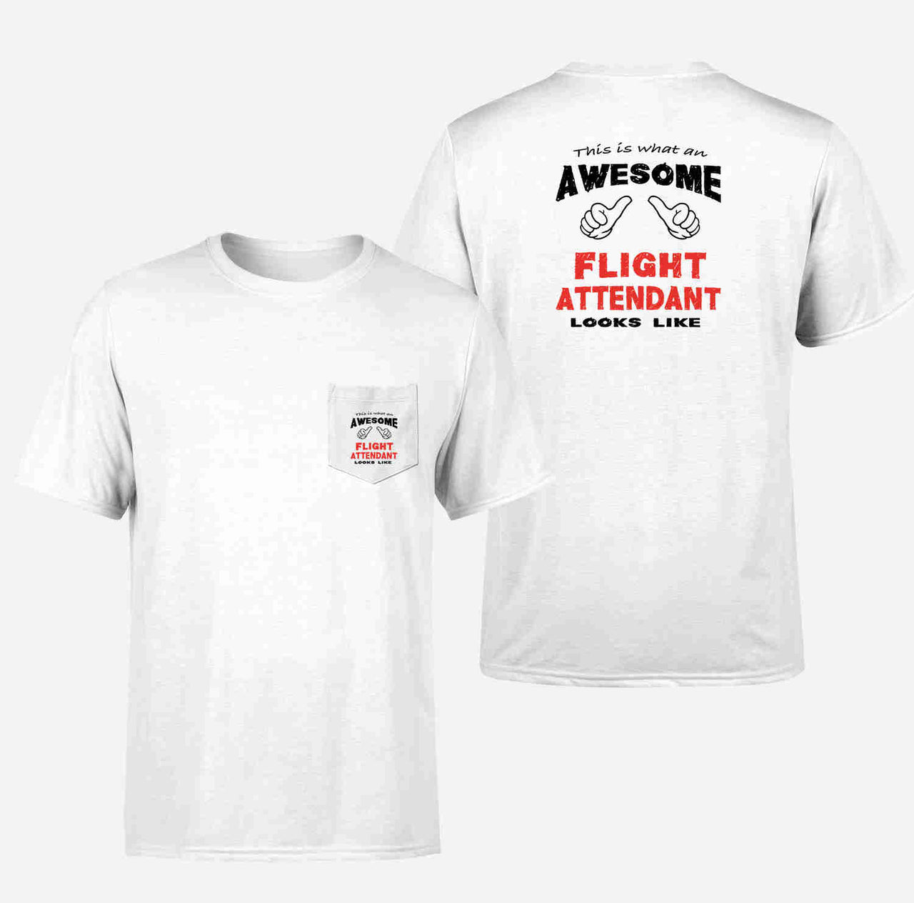 Flight Attendant Designed Pocket T-Shirts