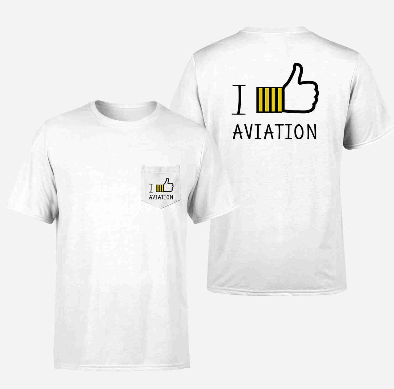 I Like Aviation Designed Pocket T-Shirts