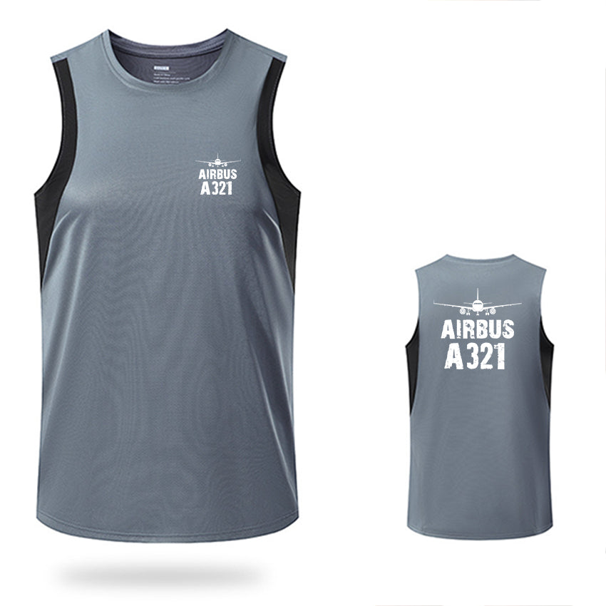 Airbus A321 & Plane Designed Men Sleeveless T-shirt Quick Dry Vests