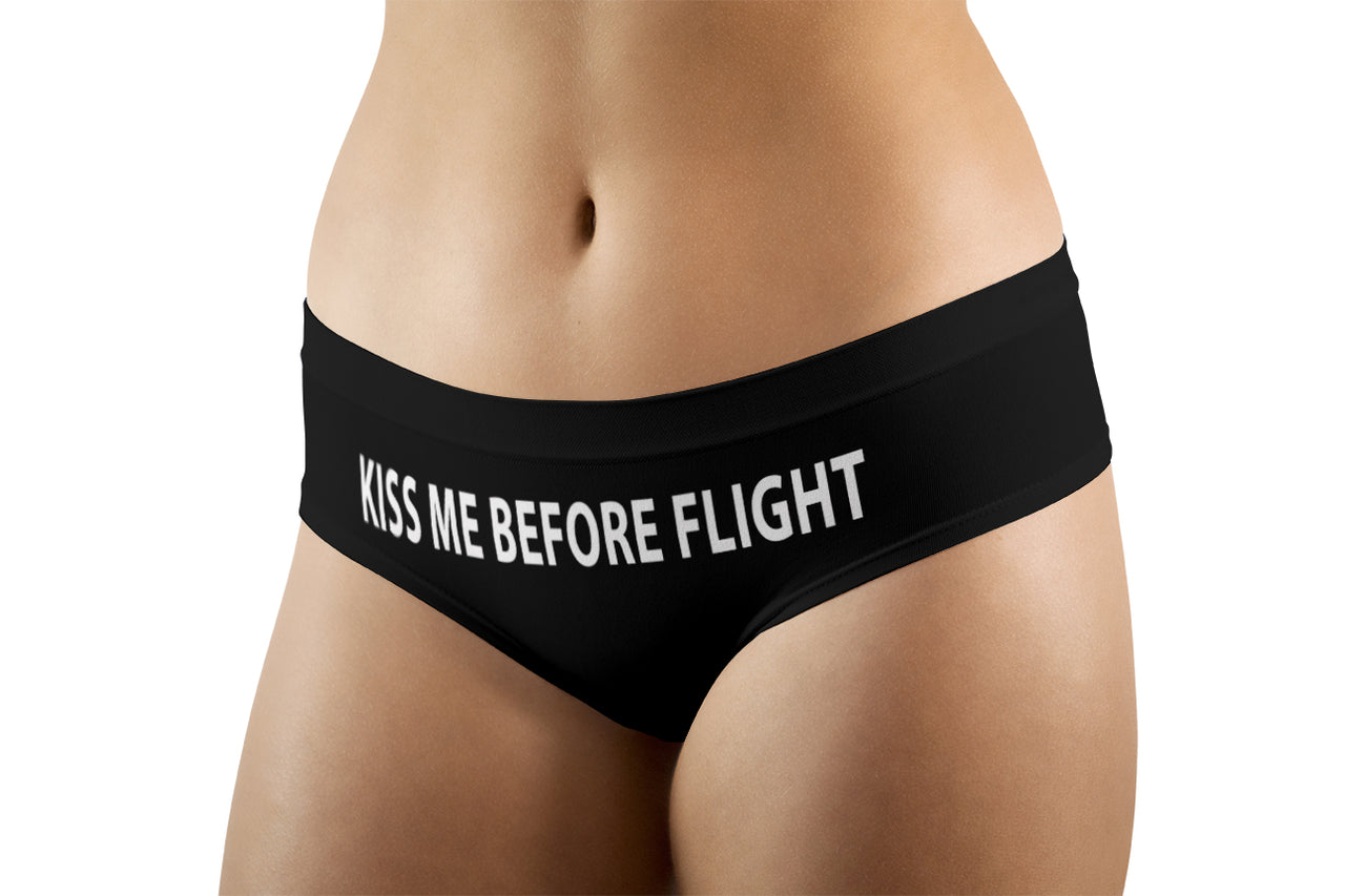 KISS ME BEFORE FLIGHT Designed Women Panties & Shorts