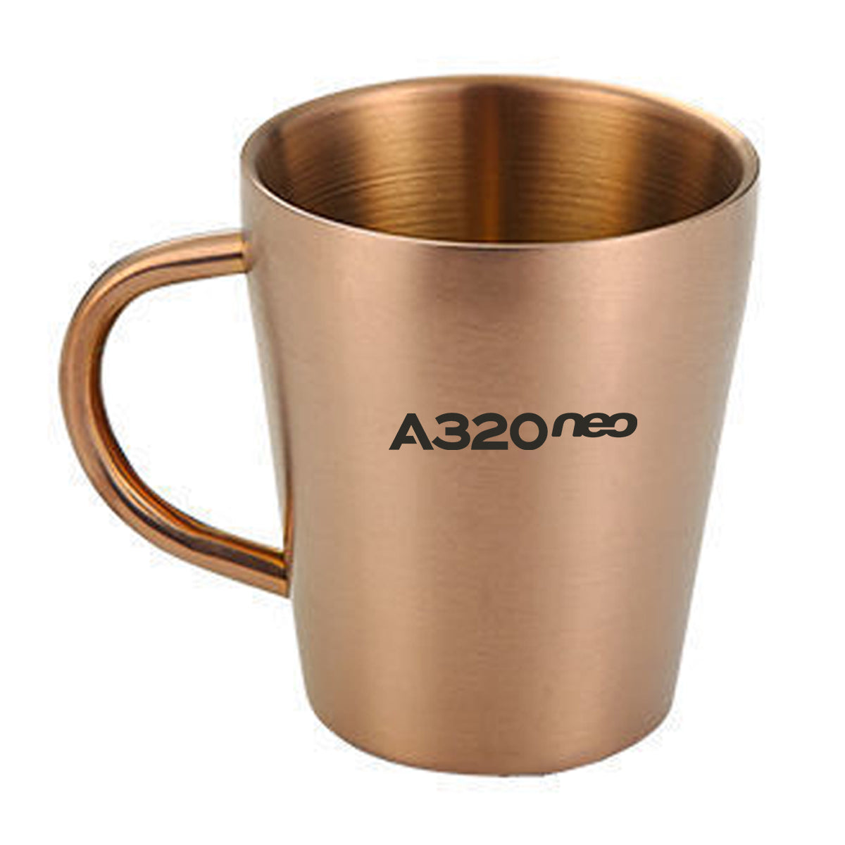 A320neo & Text Designed Stainless Steel Coffee Mugs