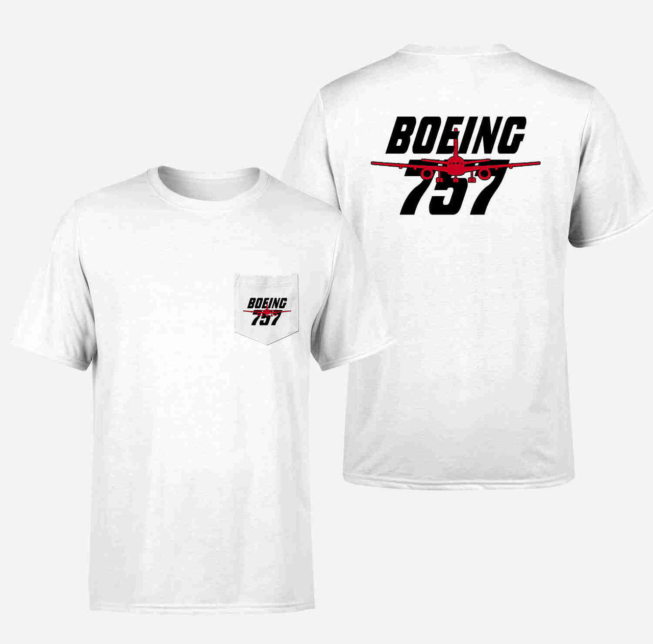 Amazing Boeing 757 Designed Pocket T-Shirts