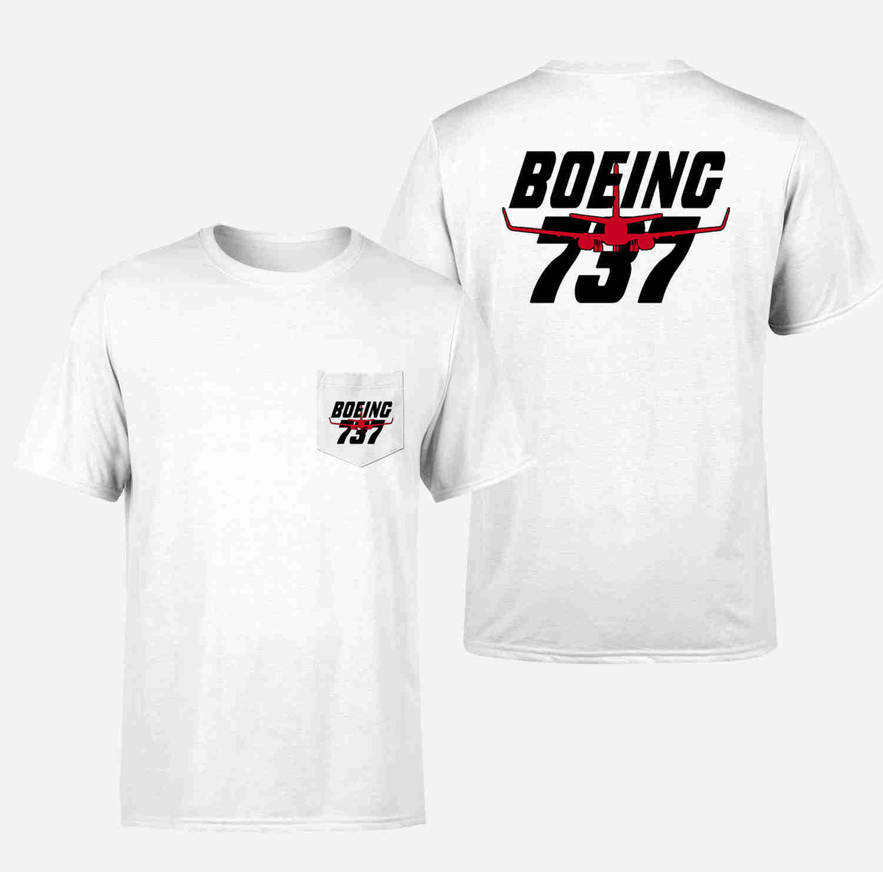 Amazing Boeing 737 Designed Pocket T-Shirts