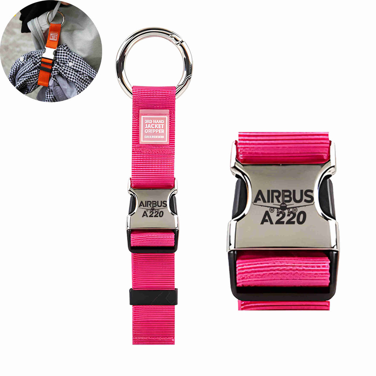 Amazing Airbus A220 Designed Portable Luggage Strap Jacket Gripper