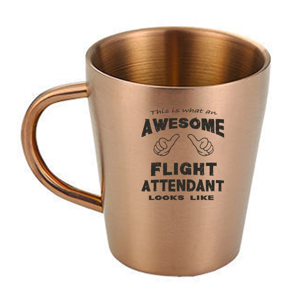 Flight Attendant Designed Stainless Steel Coffee Mugs