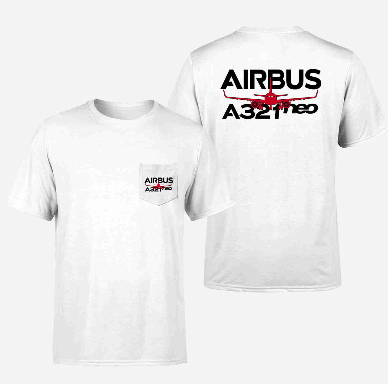 Amazing Airbus A321neo Designed Pocket T-Shirts