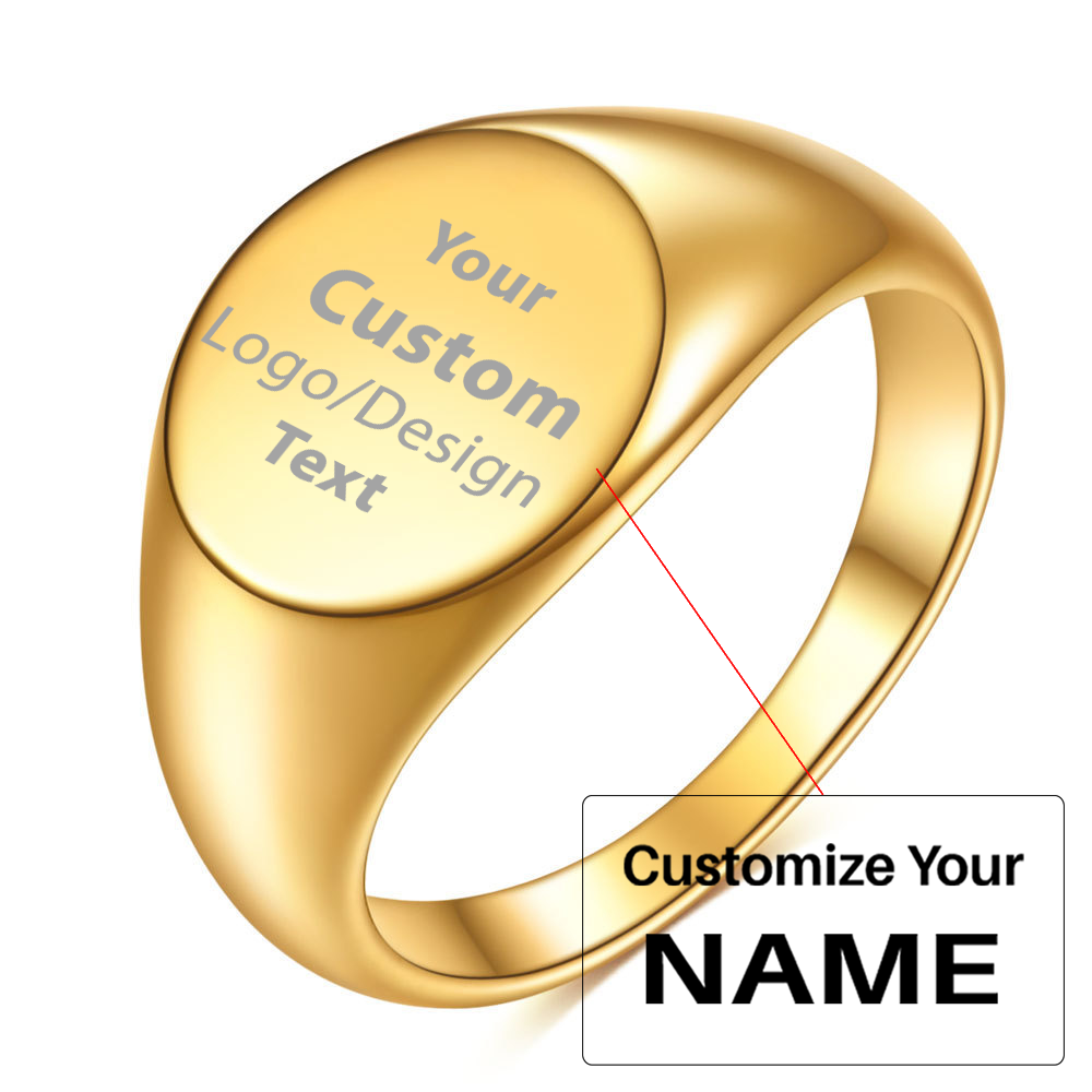 Your Custom Design & Image & Logo & Text Design  12MM Stainless Steel Smooth Ring (1)