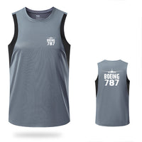 Thumbnail for Boeing 787 & Plane Designed Men Sleeveless T-shirt Quick Dry Vests